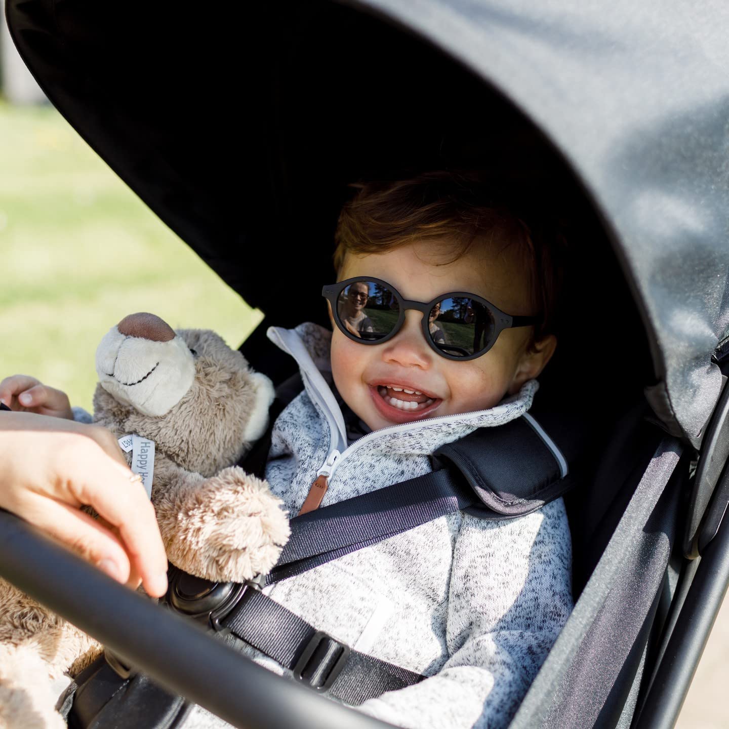 Polarisierte Baby-Sonnenbrille mit Riemen, verstellbar, für Kleinkinder von 0–24 Monaten
