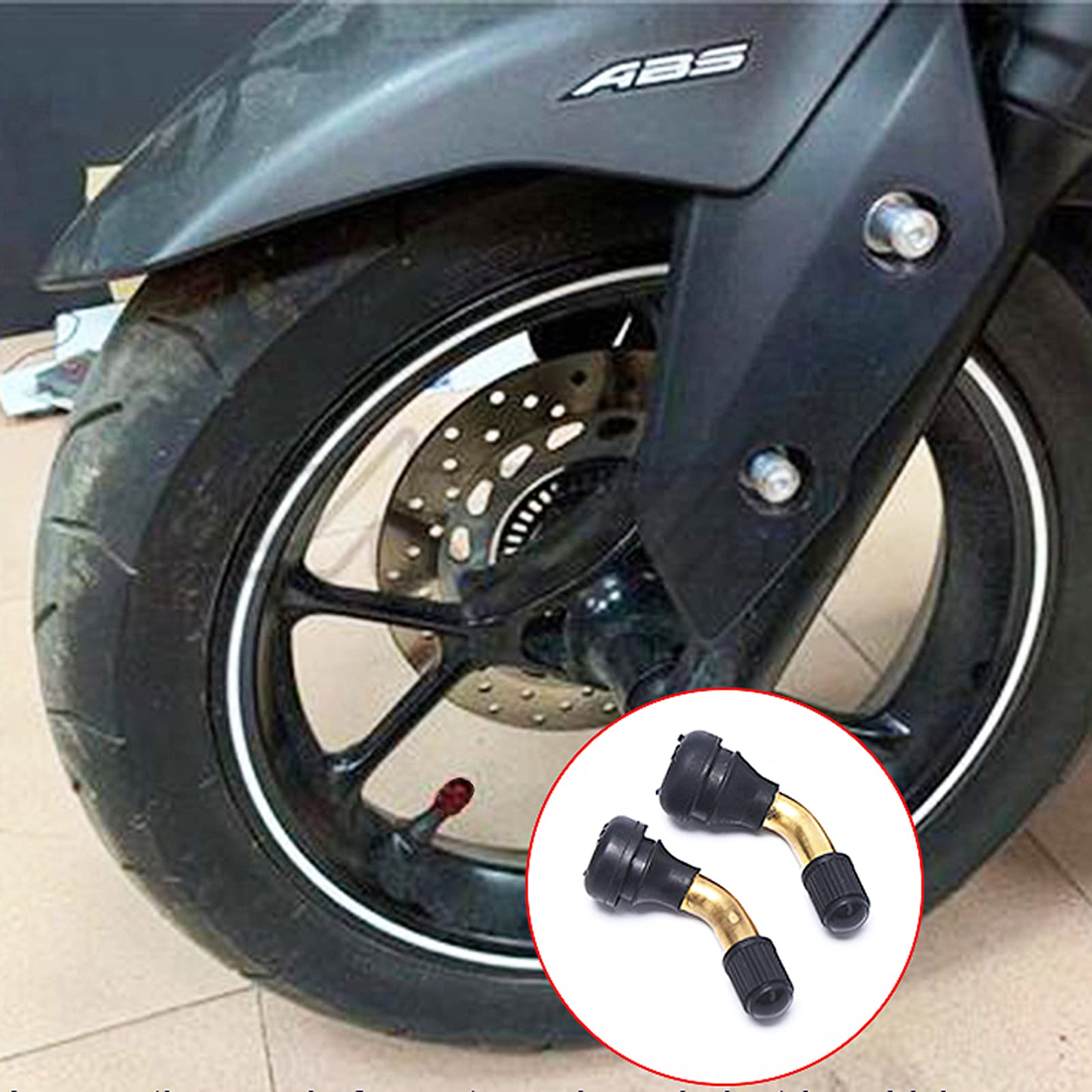 新品 110/70-12 TL 47L & L型エアバルブセット ZZ グランドアクシス シグナスX シグナスX150 fighter150 TIGRA125 TIGRA150 Sprint150 タイヤエアバルブ L型エアバルブ バイク用品 2サイズ 4