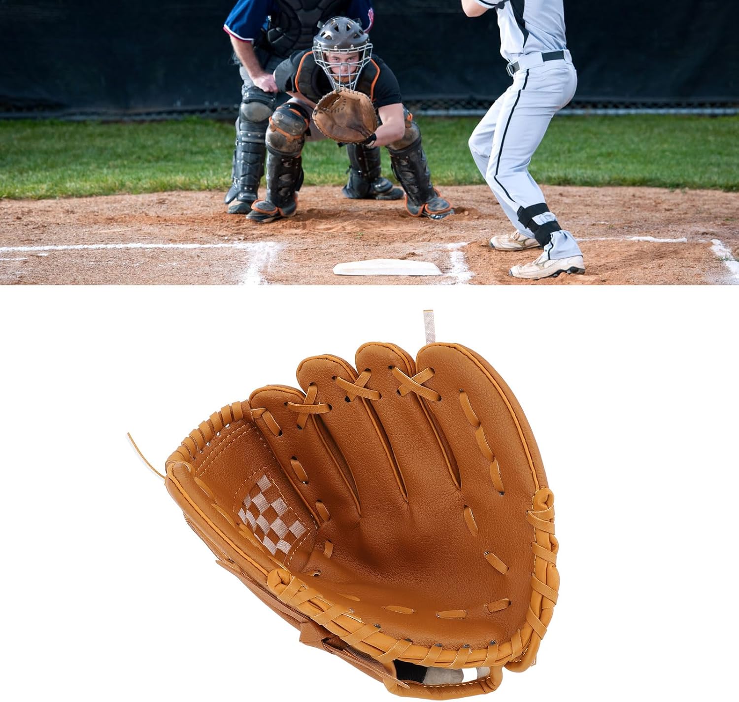 Sport Baseball Glove, Softball Glove, Catchers Mitt for Young and Adult Players Who Practice and Play Regularly