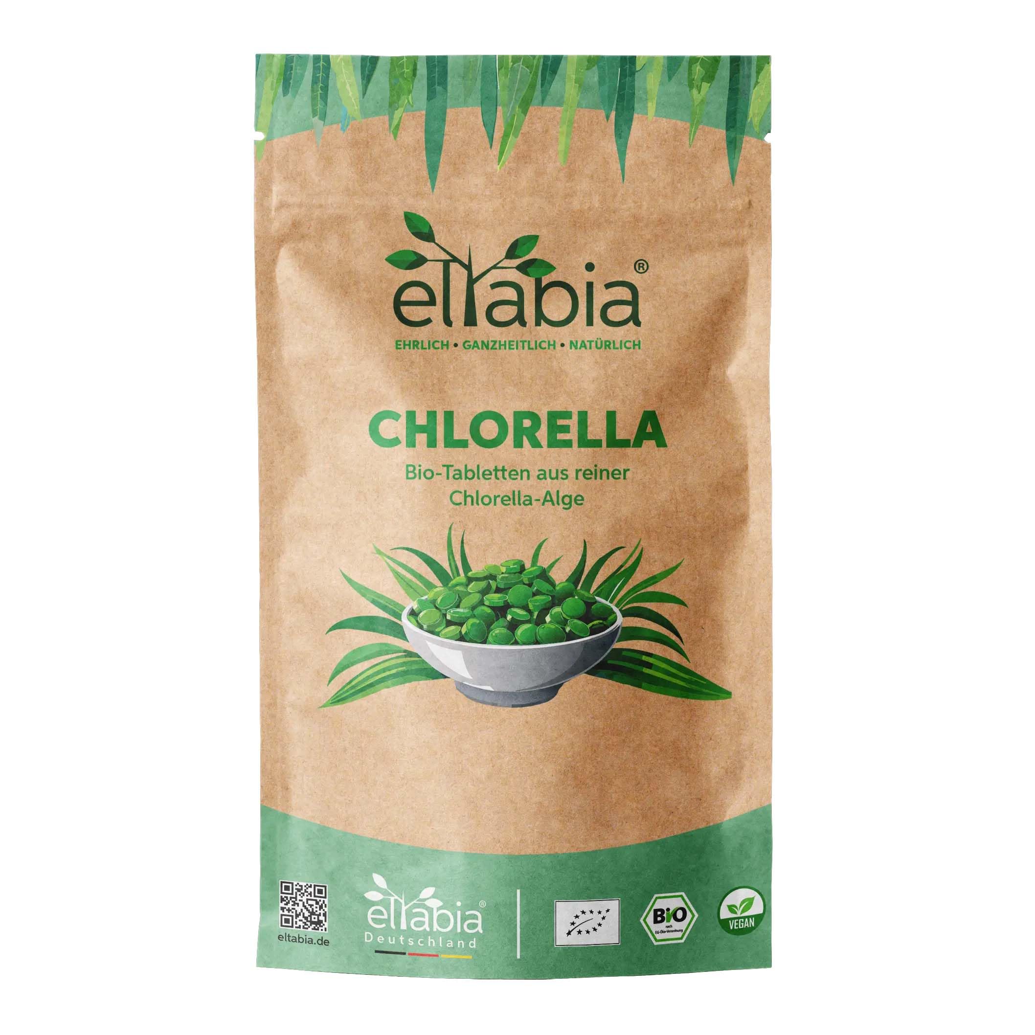 Bio Chlorella Tabletten 1kg | 2500 Presslinge a 400mg hochdosiert | Premium Rohkost-Qualität | 100% reine Algen Tabs ohne Zusätze | Zellwand gebrochen Vegan