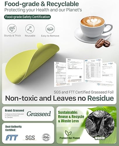 Miniatura 5 de Grasseed Coloridas tapas de papel de aluminio para reutilizar cápsulas Nespresso, fundas para cápsulas VertuoLine compatibles con cápsulas Nespresso