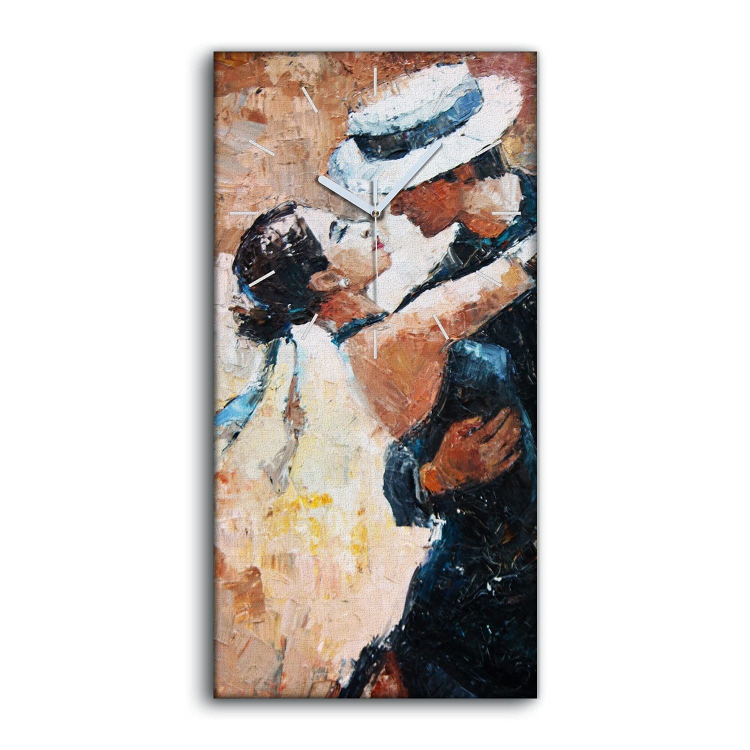 Horloge sur toile haut de gamme 30x60cm d'art moderne avec impression numérique