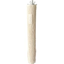 PENN-PLAX Bird-Life Calcium Bird Perch Naturally Trims Nails & Beak Ideal for Cockatoos, African Greys, Conures, and Other Medium Birds Off-White 8 Long