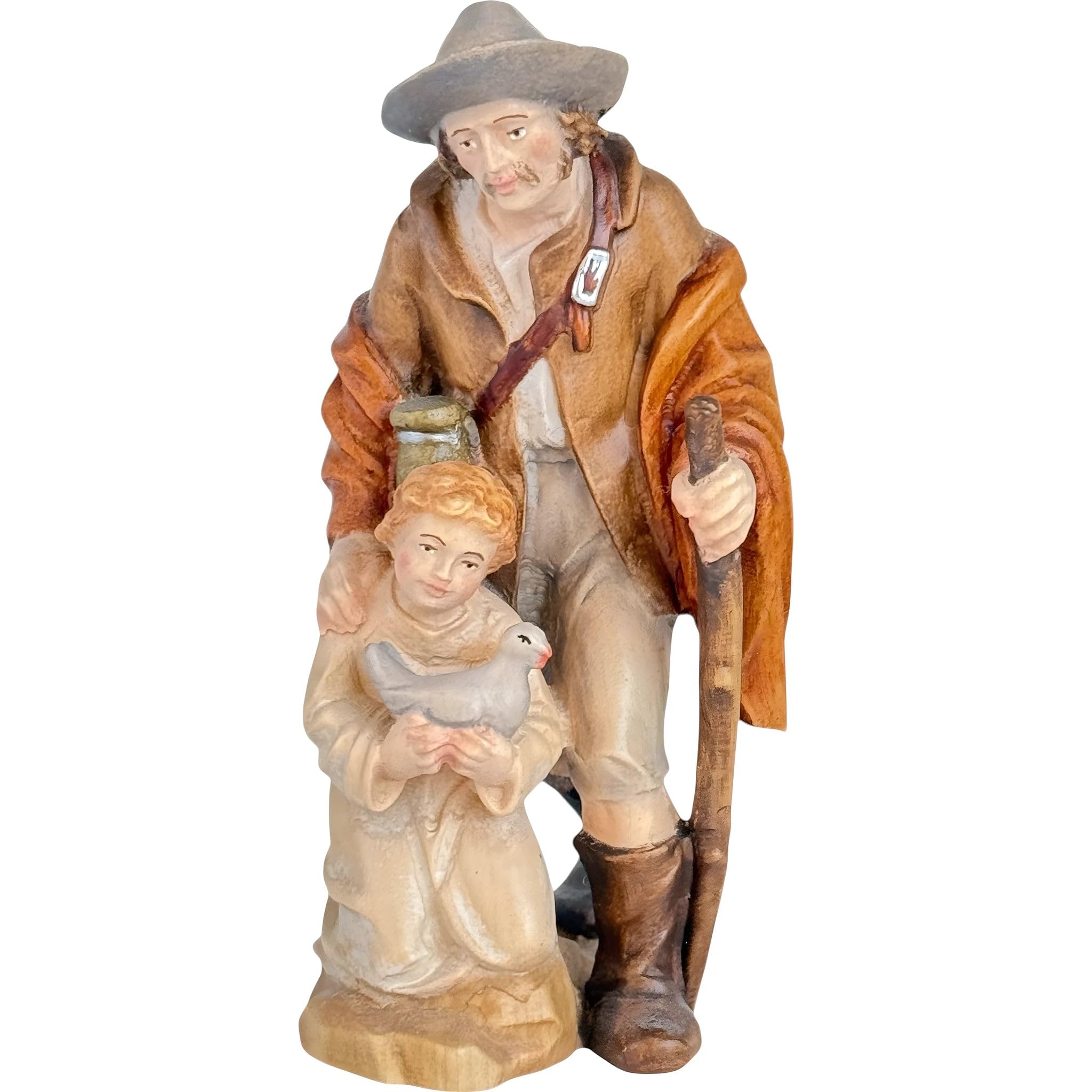 Shepherd with Child and Dove - Natural Maple Wood - Dolfi