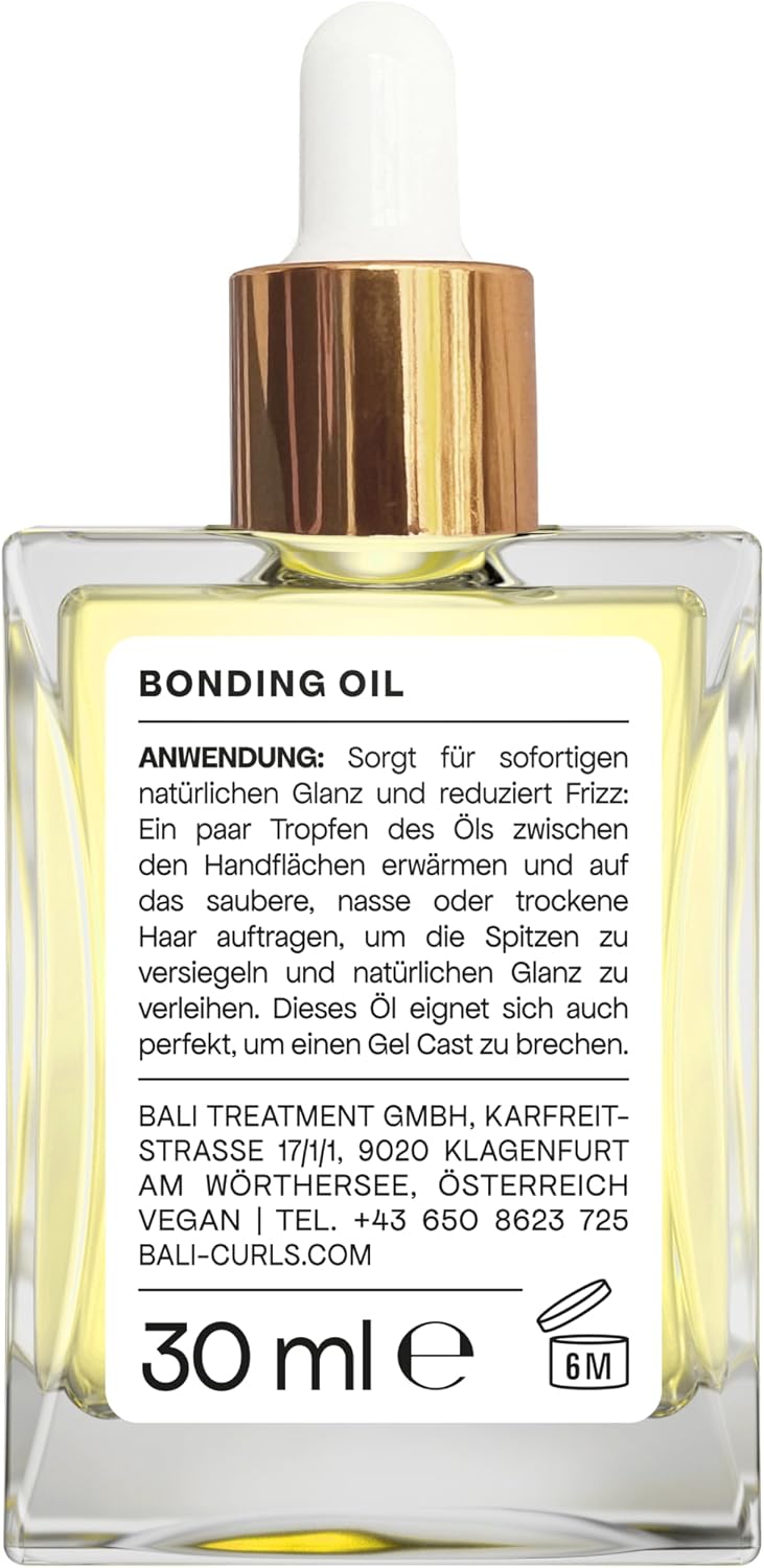 BALI CURLS Bonding Oil — легкое масло для волос без силиконов — увлажняющее масло для ухода за локонами — масло для сухих волос — придает волосам гладкость и блеск, 30 мл