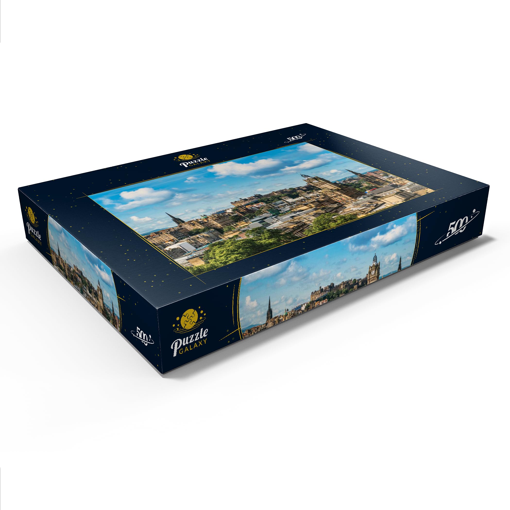 Edinburgh Castle From Carlton Hill 500 Piece Jigsaw Puzzle - Premium Quality, Made In USA - View #9