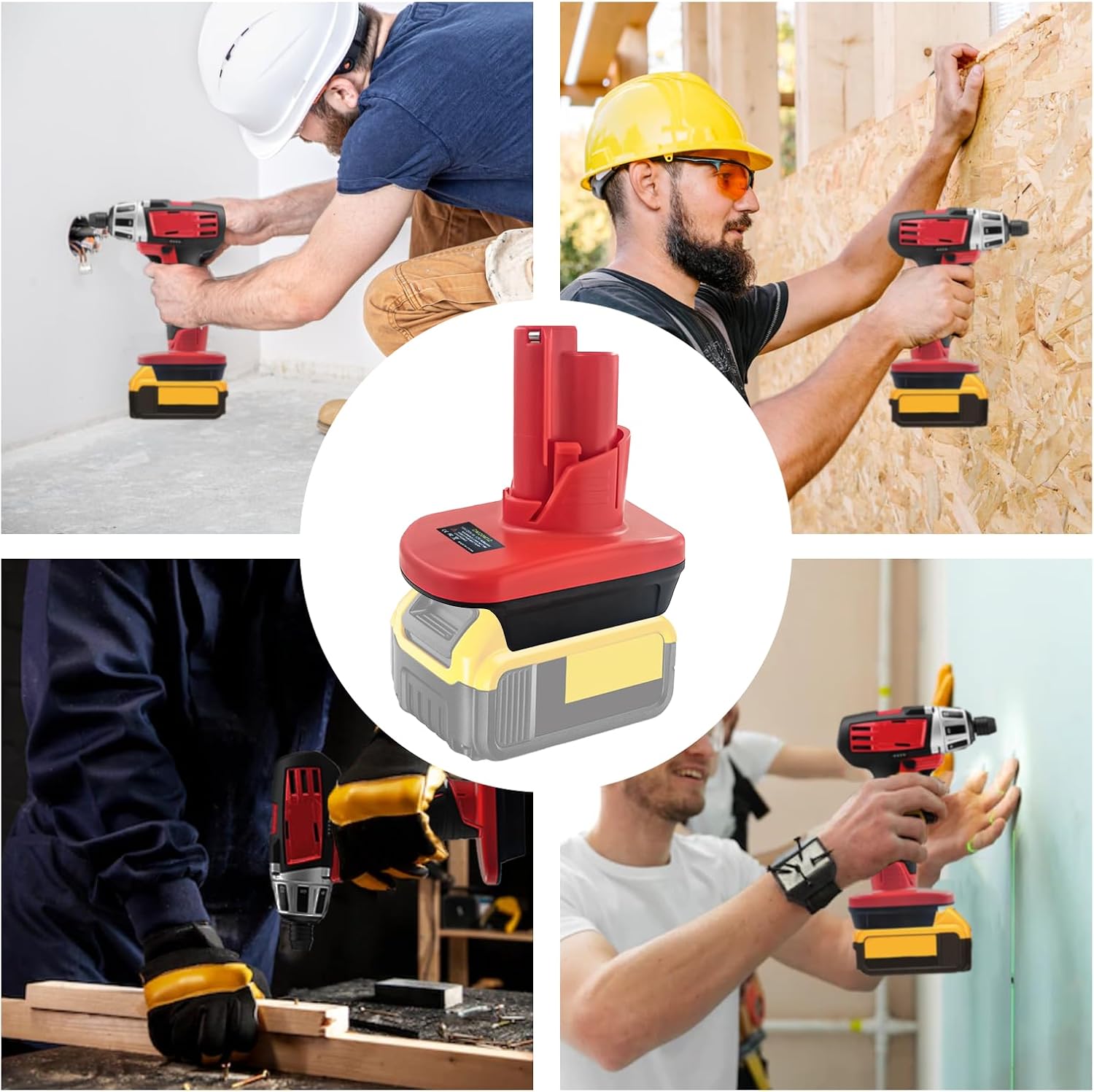 for Milwaukee M18 to M12 Adapter, Compatible with DeWalt 20V Battery & for Milwaukee M18 Battery Convert for M12 Cordless Power Tools Use (Adapter Only)