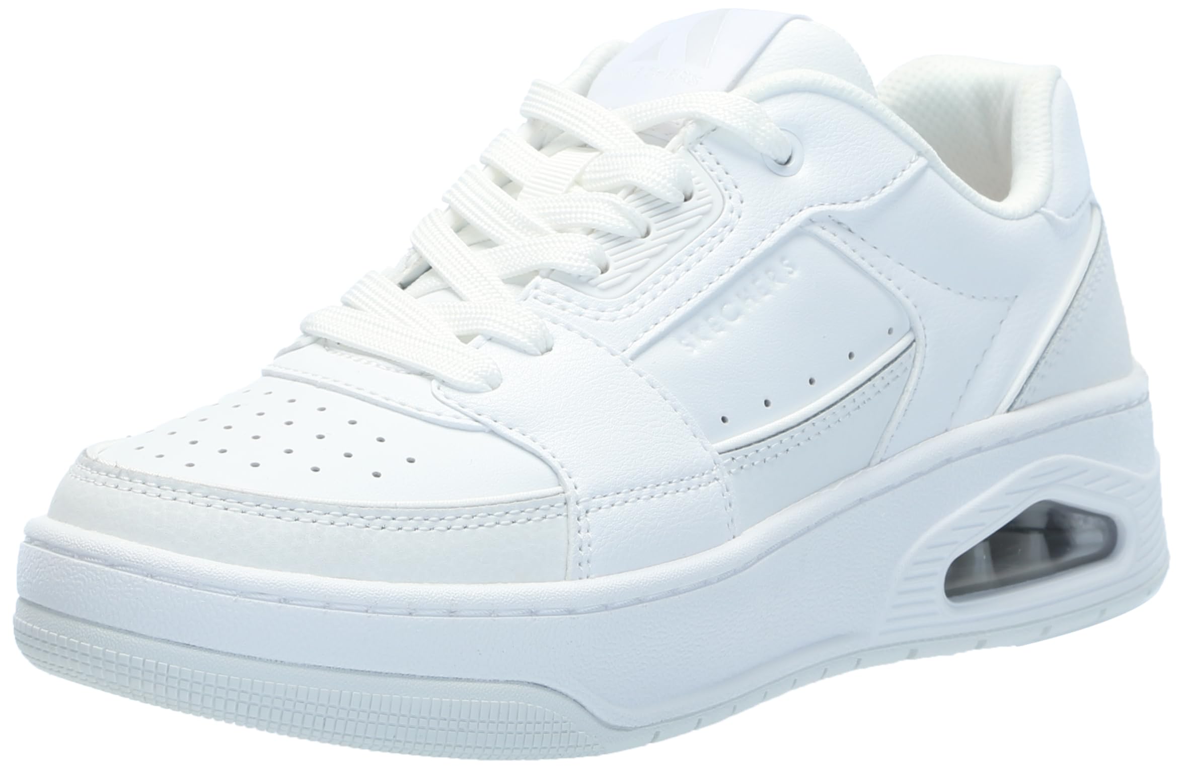 Skechers Women's UNO Court COURTED Style Trainers, White, 7
