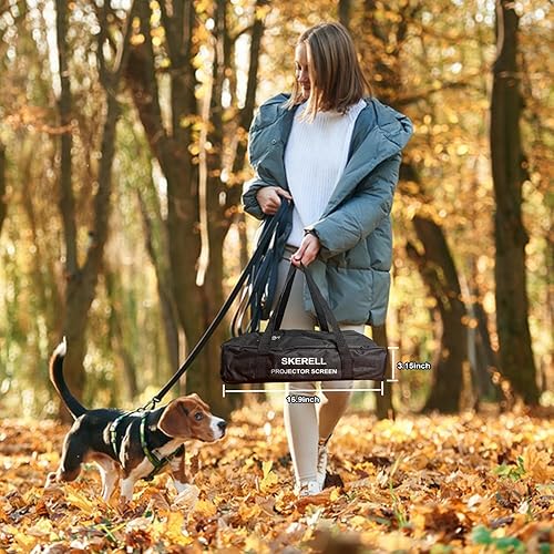 Miniatura 4 de Pantalla de proyector para exteriores con soporte de 100 pulgadas Pantalla de proyección portátil 1610 4K HD Pantalla de cine al aire libre con
