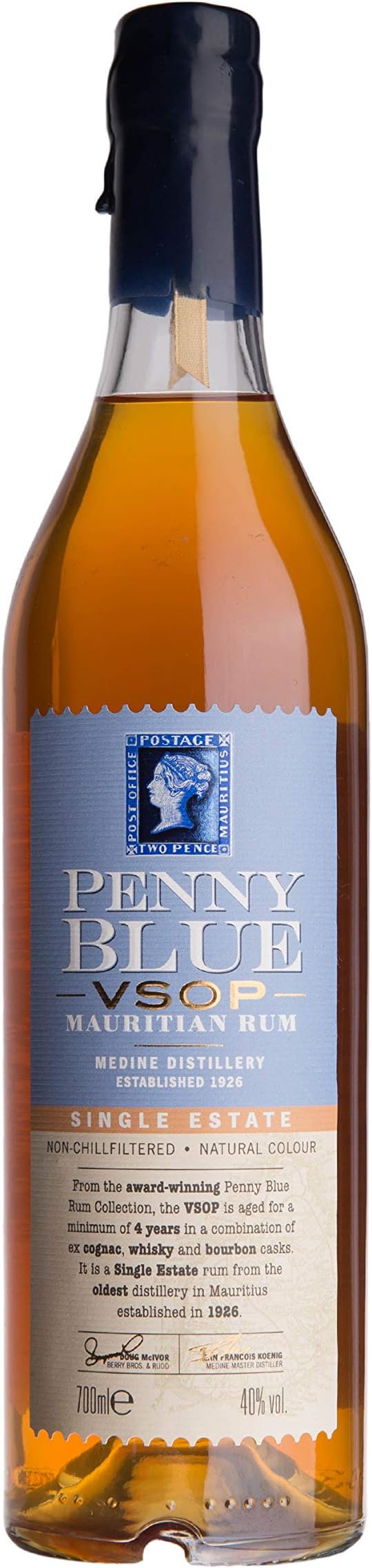 Penny Blue VSOP Single Estate Rum, 70cl