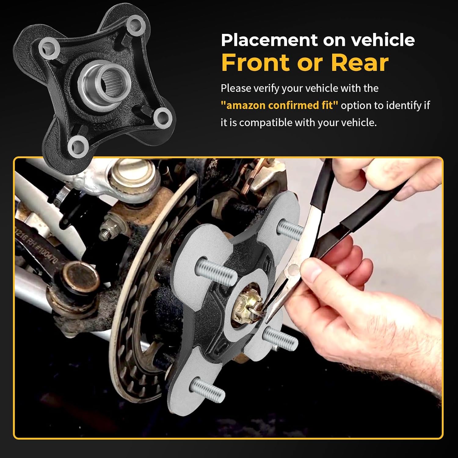 M MATI Front/Rear Wheel Hub for RZR XP 1000 Turbo/RS1 5139265-067 5141353-067 5138412-067