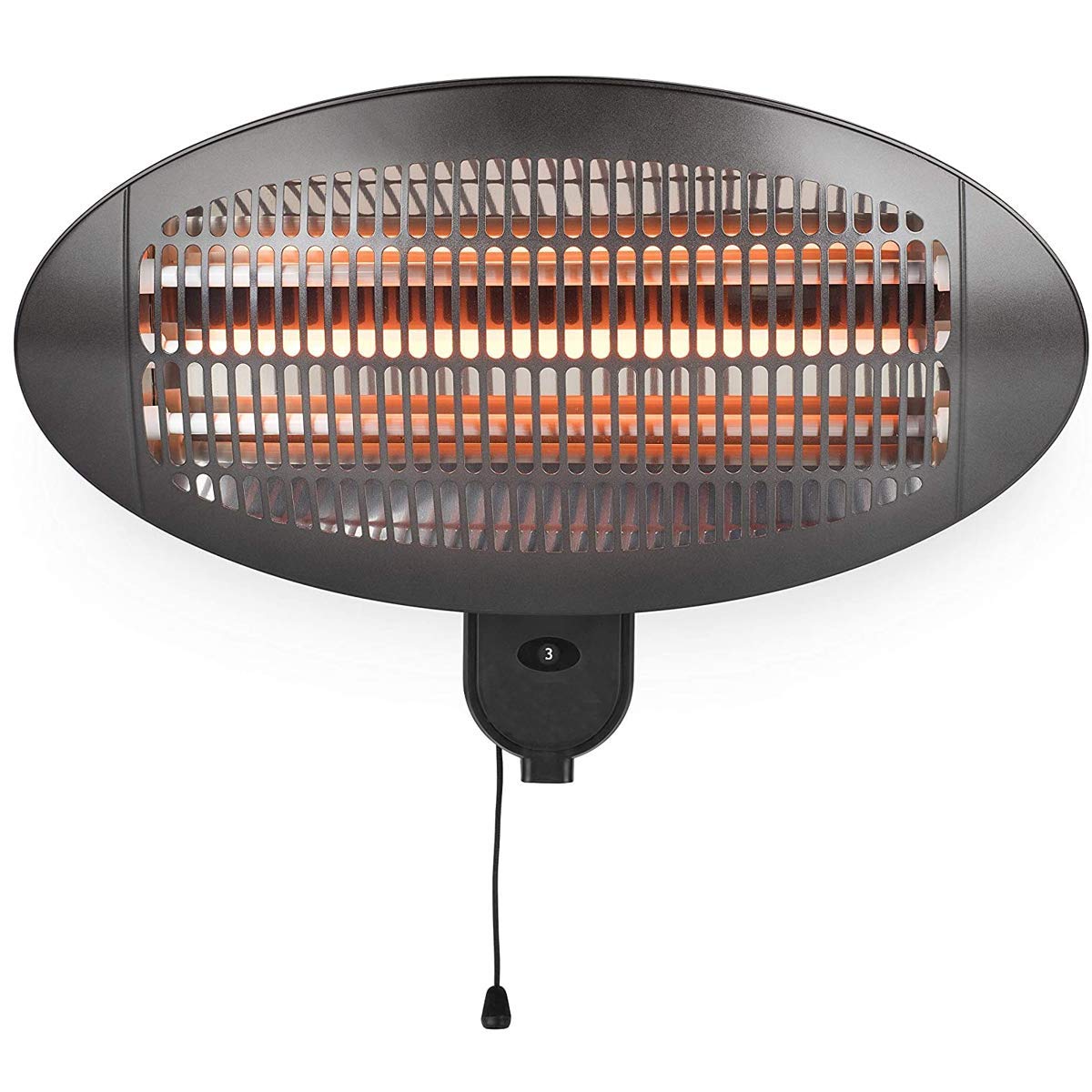 HOME It Stufa da Esterno a Infrarossi da Parete 2000W IP34 Riscaldatore al Quarzo