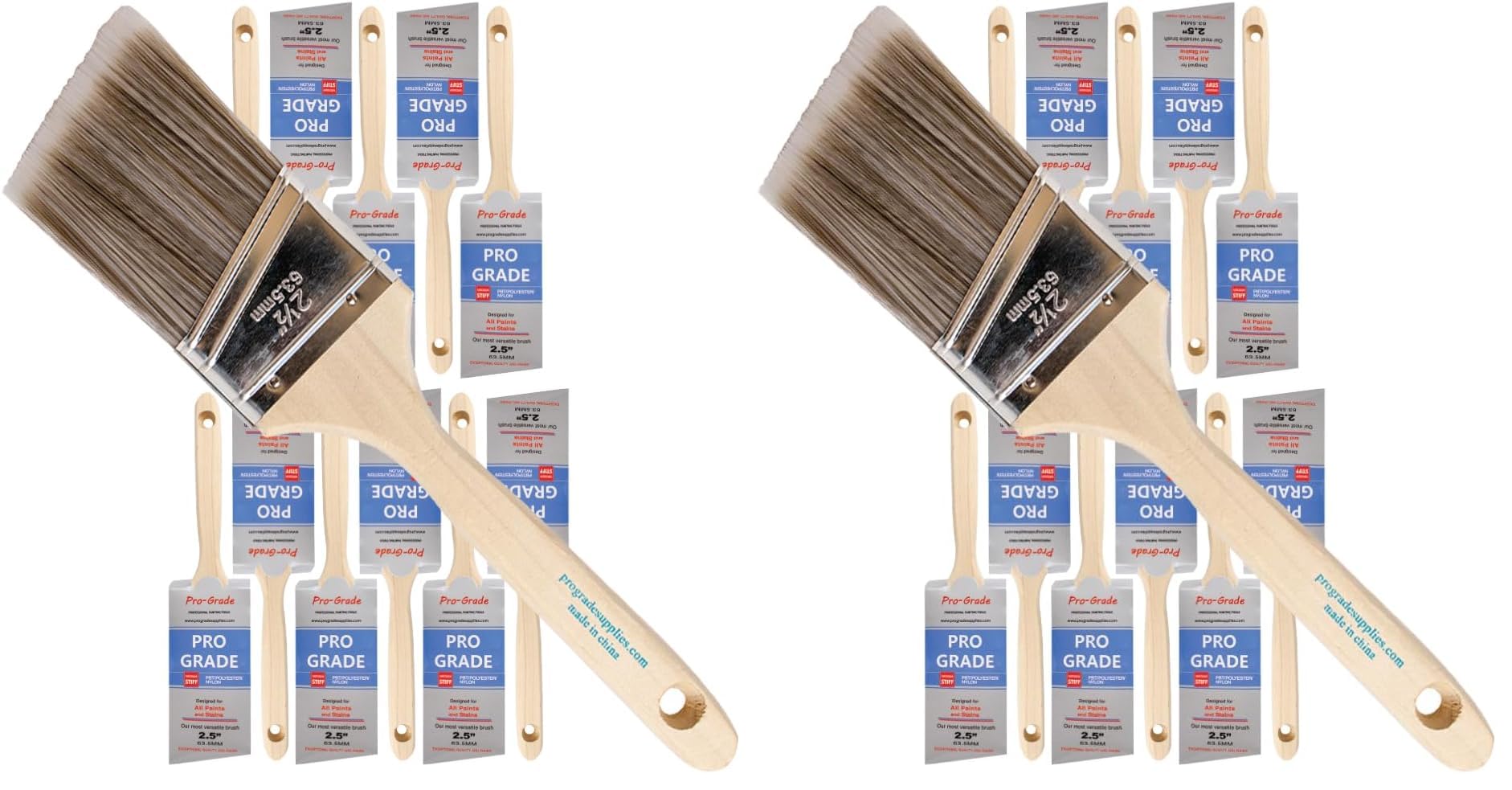Pro Grade Paint Brushes - 12 Pack -8