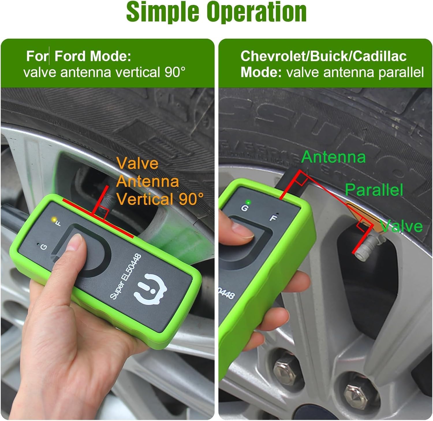 OBDResource Tire Reset Tool Super EL50448 TPMS Outil de Réinitialisation des Pneus Relearn Outil de Surveillance de Pression des Pneus Système d'Activation pour Ford Véhicules
