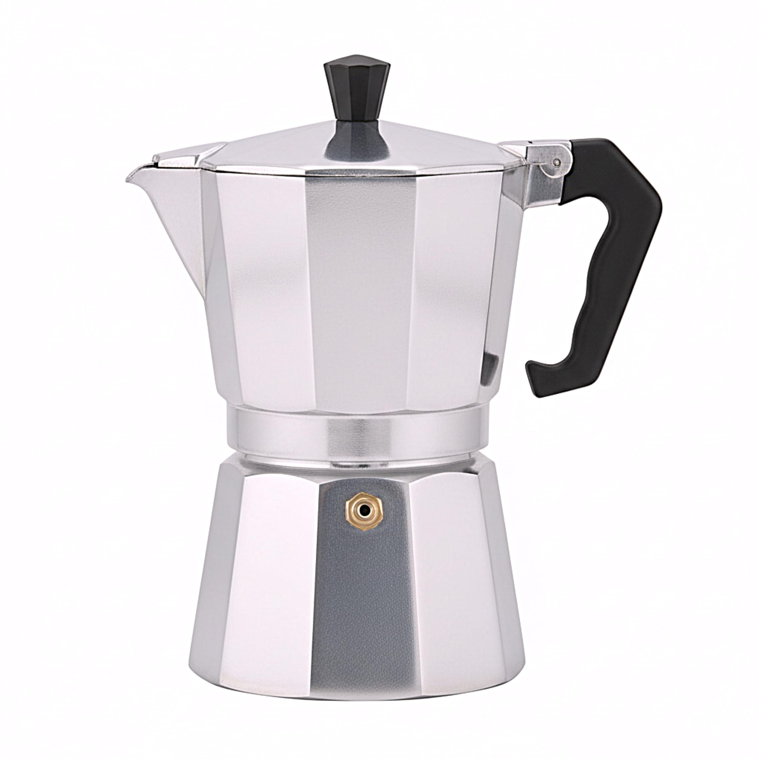 Cafetera Italiana-Cafetera Espresso de Aluminio 6 Tazas – Moka para Café Espresso – Compatible con Cocina de Gas, Vitrocerámica y Eléctrica -No Compatible con Inducción– Diseño Clásico-