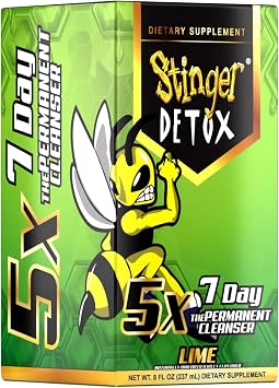Stinger Detox 5X 7-Day Extra Strength Permanent Drink Lime Flavor 8 FL OZ