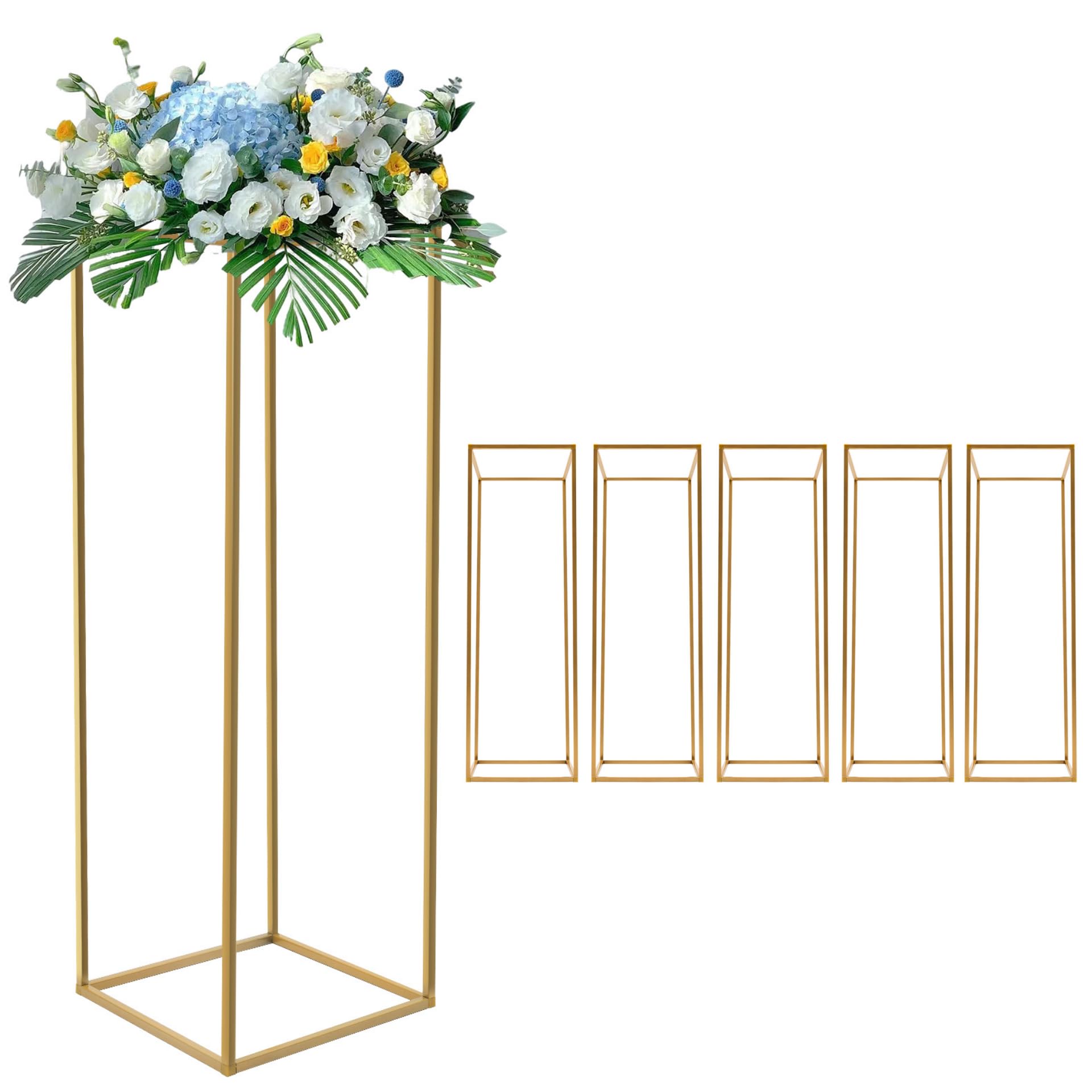 5 Stück Blumenständer Gold 80cm Metall Pflanzenständer Hochzeitsdeko