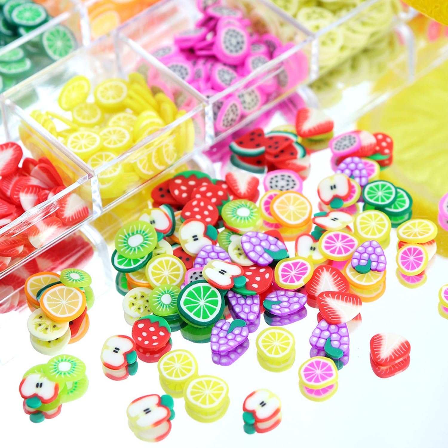 2Pcs Nail art des fruits, Nail Nail Art Decorations Flakes Flakes Accessoires Nail Slice Nice Designs Accessoires de manucure de fille