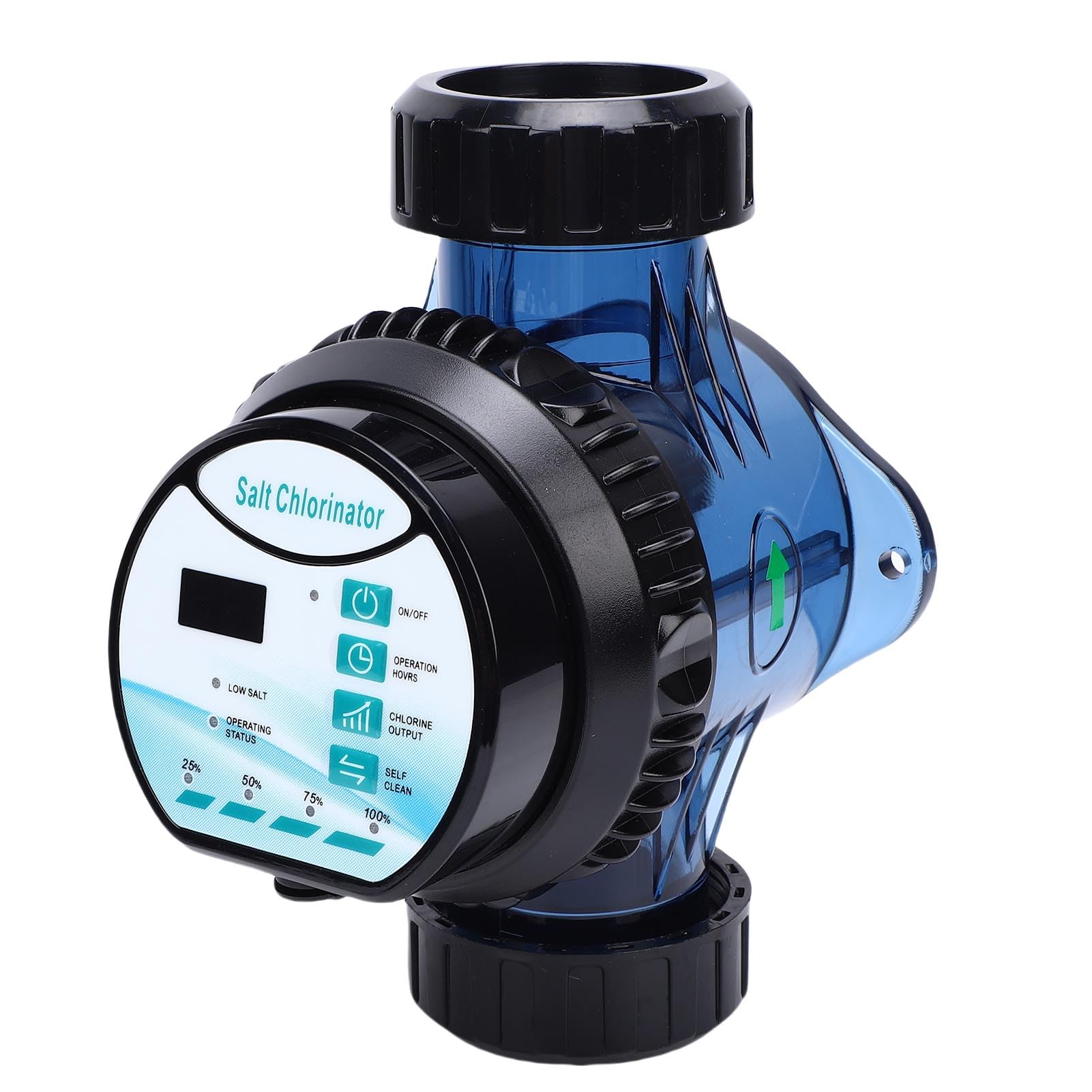 VGEBY Chlorator Słonowodny Inteligentny System Sterowania solą basenową z Samoczyszczącymi Płytkami Ti 10 G H Regulowana Moc Wyjściowa Cl dla Basenów Wanny z Hydromasażem Spa do 45 000 Litrów