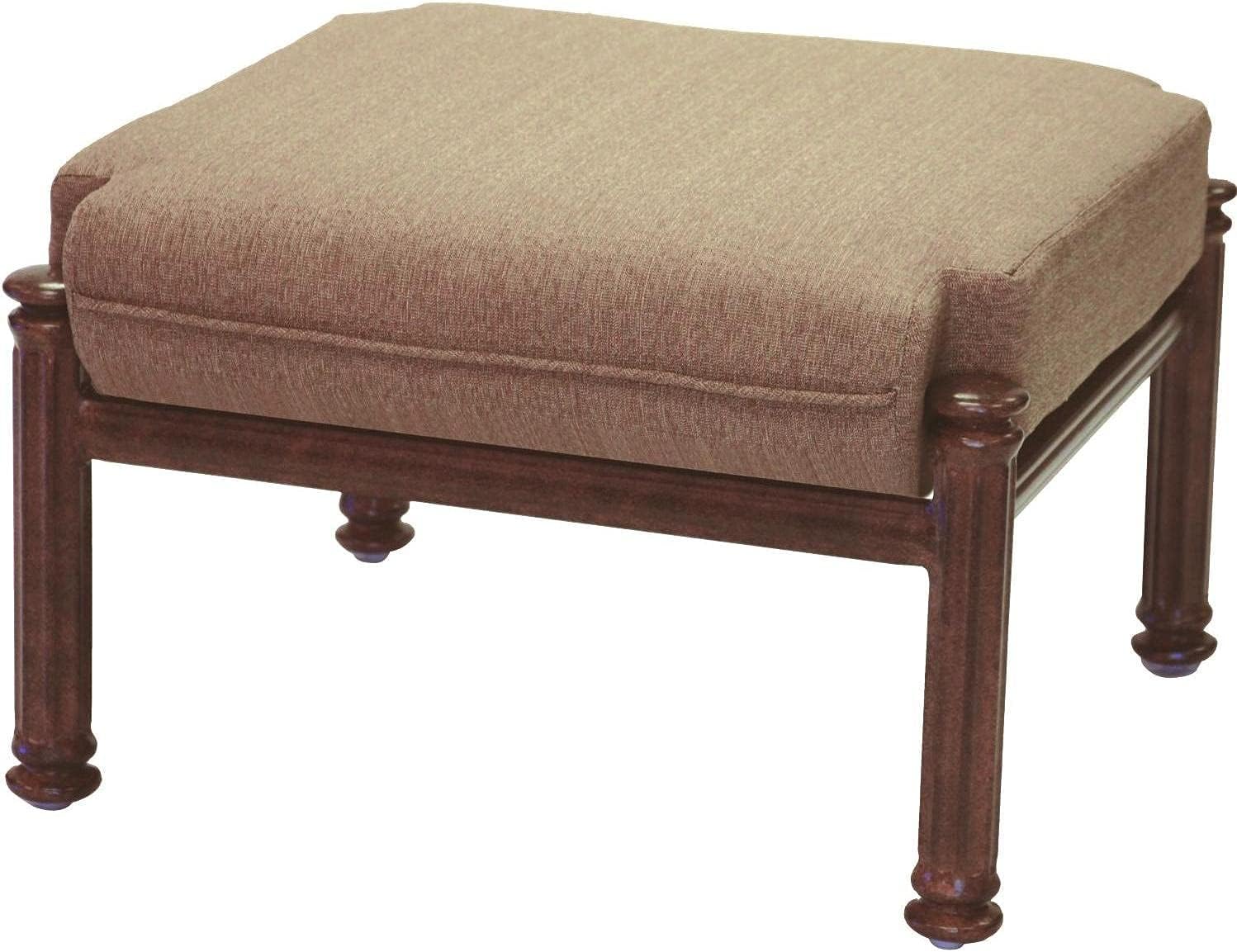 Darlee Santa Barbara Cast Aluminum Patio Ottoman - Antique Bronze