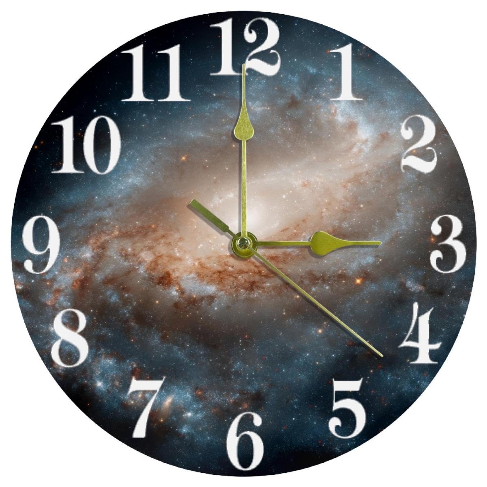Horloge murale en spirale silencieuse à quartz ronde pour maison et bureau