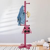 Vista 2 de Perchero independiente con 8 ganchos, 2 alturas ajustables, perchero de árbol para dormitorio, pasillo, entrada, oficina, sombreros, bolsos, bolso