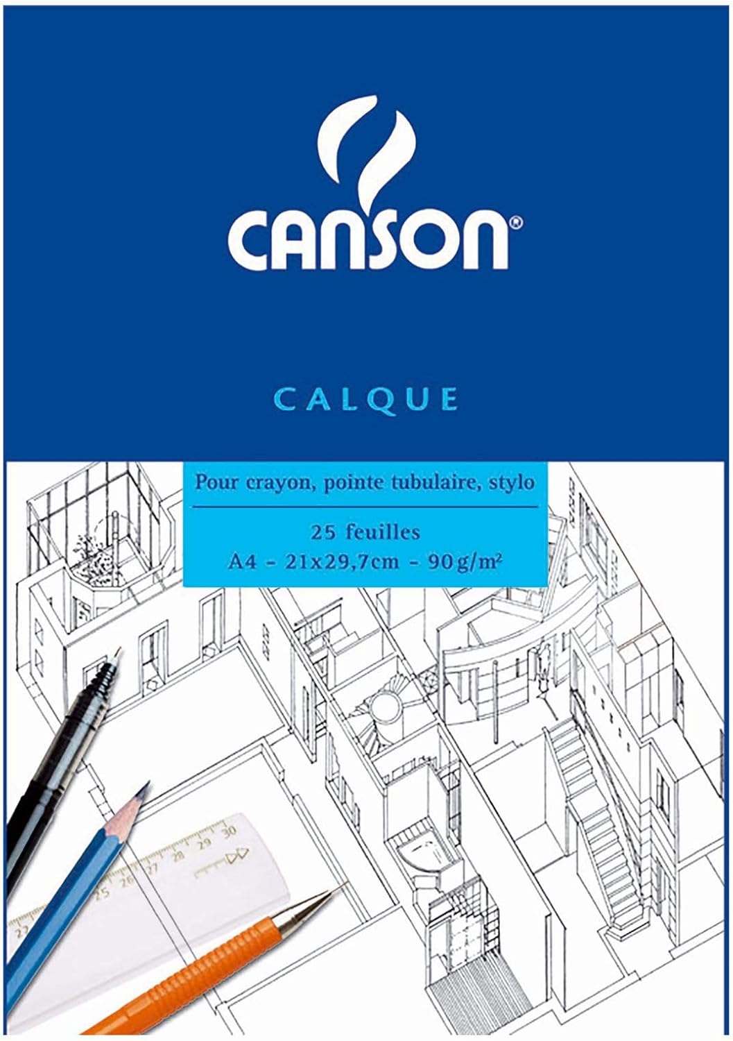 Canson - tracing Paper pad - A4-21 x 29.7 cm - 25 Sheets - Translucent