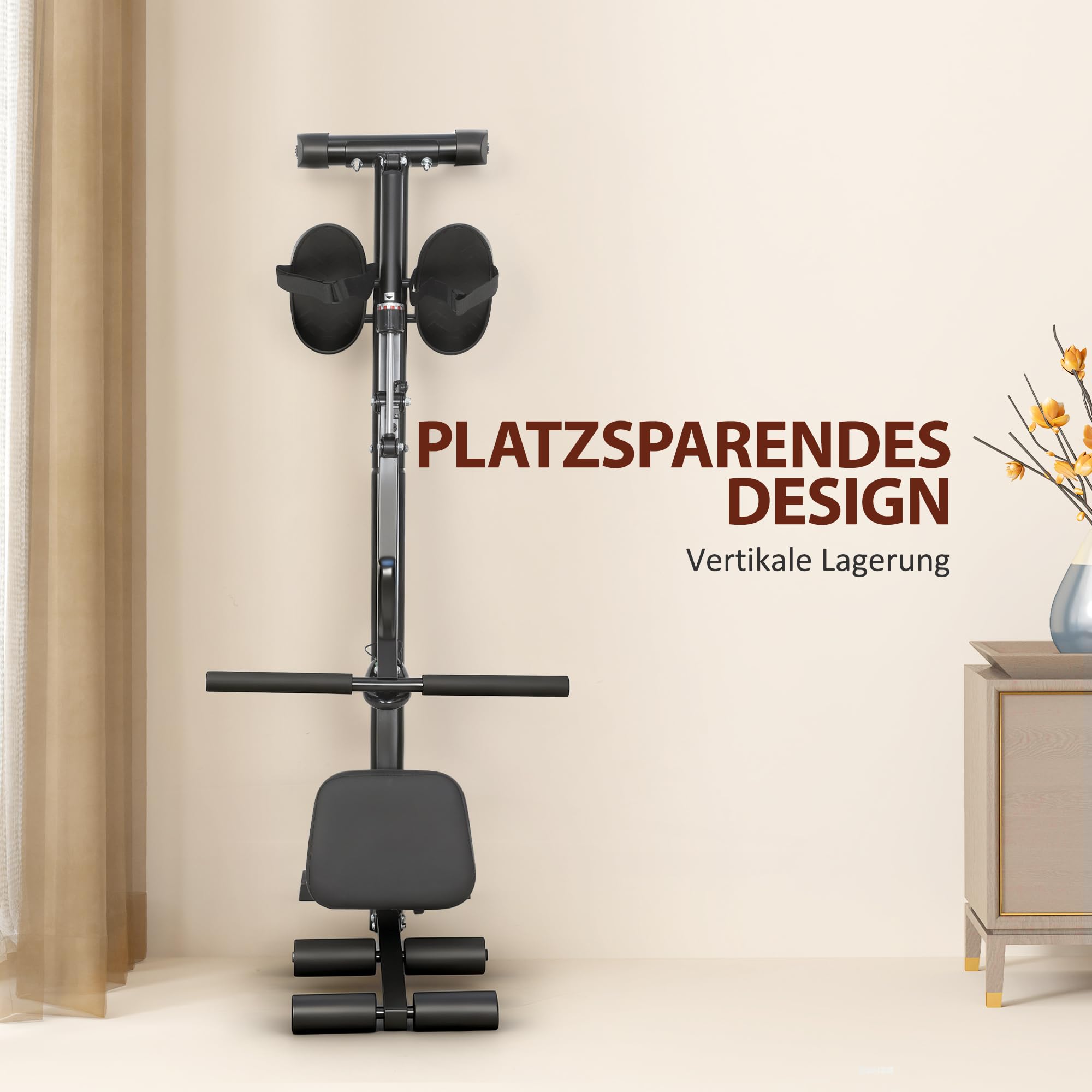 SPORTNOW 2 in 1 Rudergerät für Zuhause leises Rudergeräte mit 12 Widerstandsstufen LCD-Display Sit-up-Funktion Vertikale Lagerung Rudermaschine bis 100kg Heimrudergerät für Heimfitness