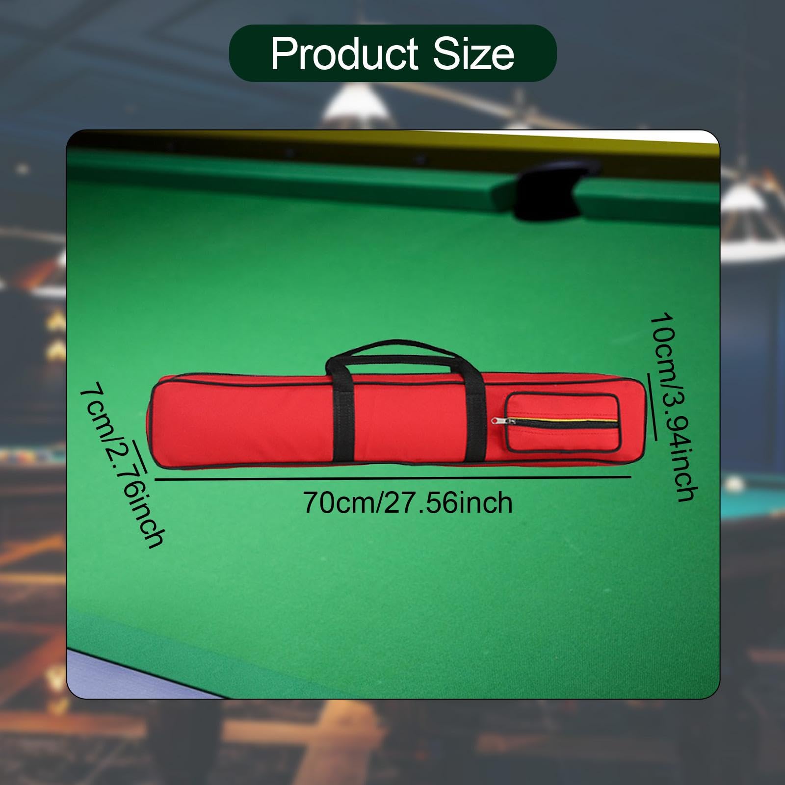 F Fityle Étui de Protection pour Queue de Billard, Anti-poussière, Souple, Résistant à l'usure, étanche, Fournitures de Billard, Cadeau élégant, 1/2 Sac de