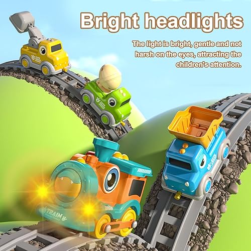 Miniatura 6 de Juego de tren eléctrico, juguete flotante de tren con música, luces y pistas, conexión magnética, flexible y móvil, juguetes sensoriales Montessori