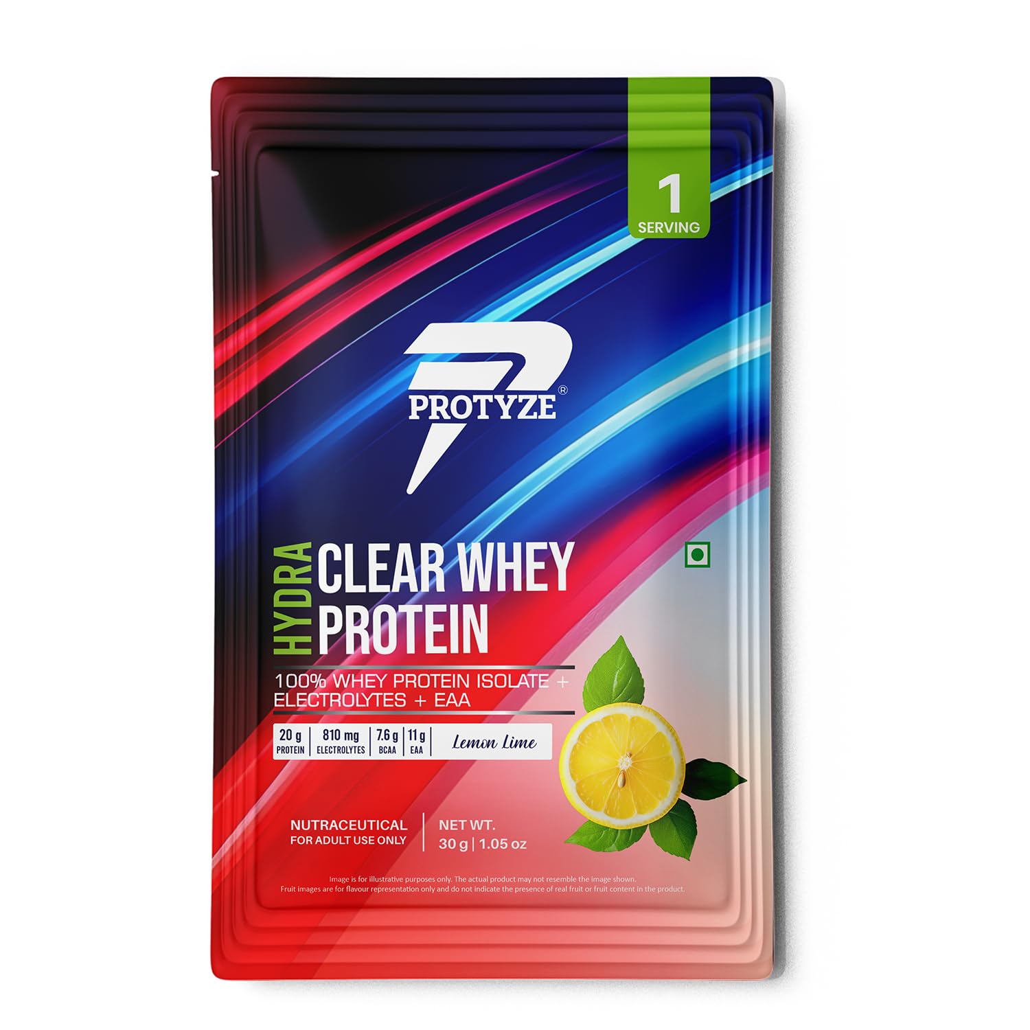 Protyze Hydra [Clear Whey Protein with Electrolytes] | 20g Protein,810mg electrolyte,7.2g bcaa| Assorted Flavour | 6 Servings (Lemon Lime, Pineapple, Fruit Punch) — Amazon image 7