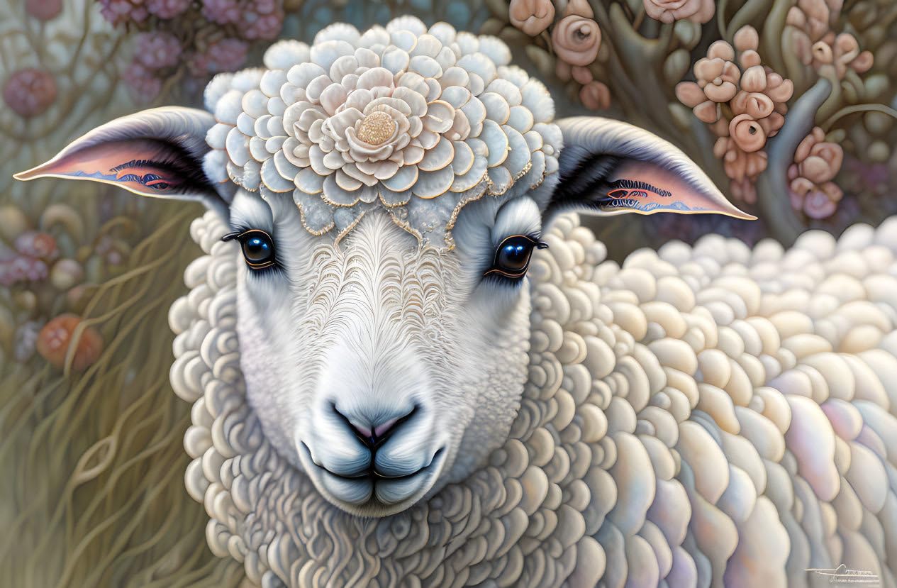Impression toile Creepy Lamb SERENDIPITP déco murale originale 58x90 - 4