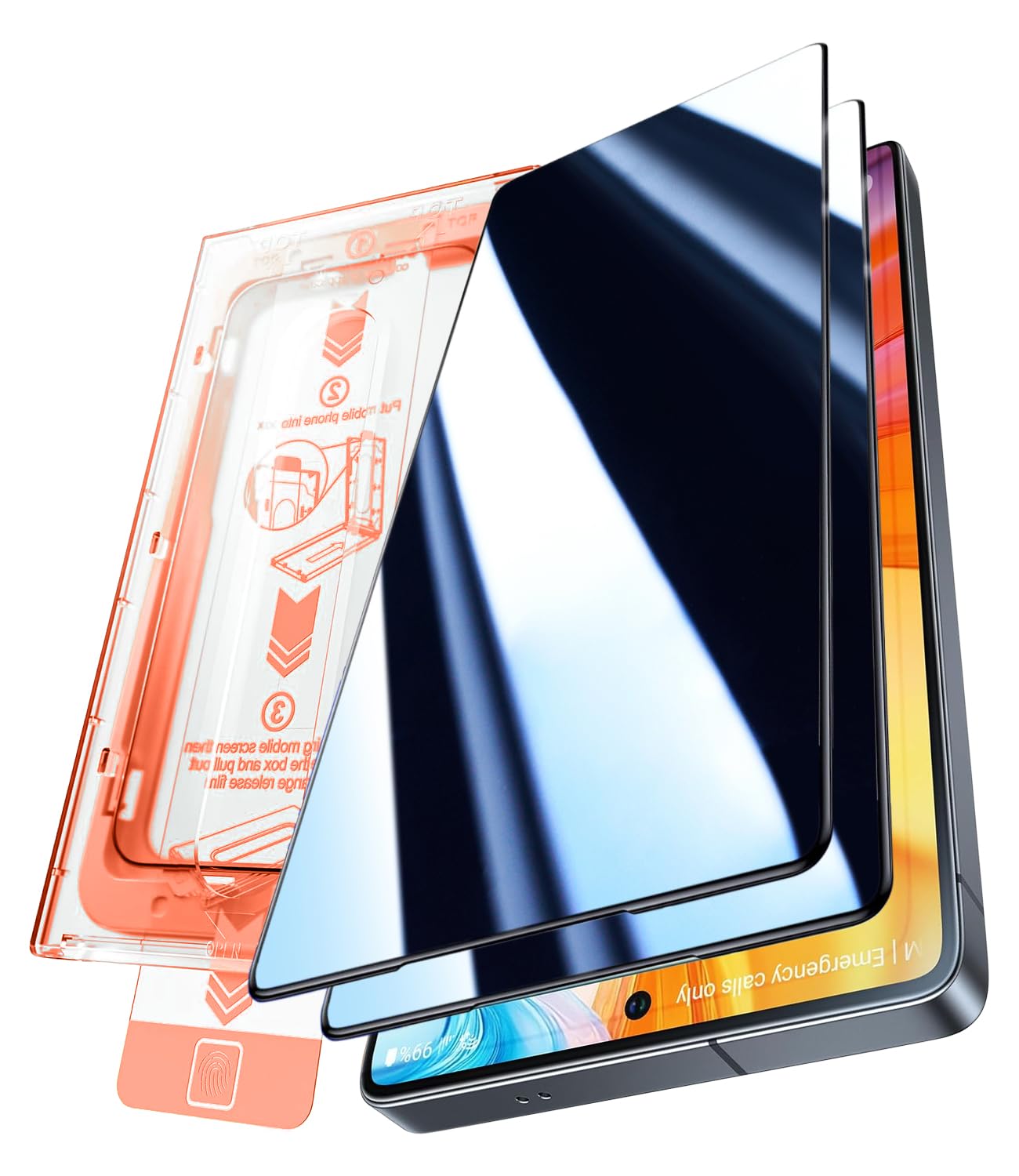 for Samsung Galaxy S25 Ultra Privacy Screen Protector (2 Pack) - 9H+ Tempered Glass with 25° Anti-Spy, Auto Dust-Removal, Zero Bubble,