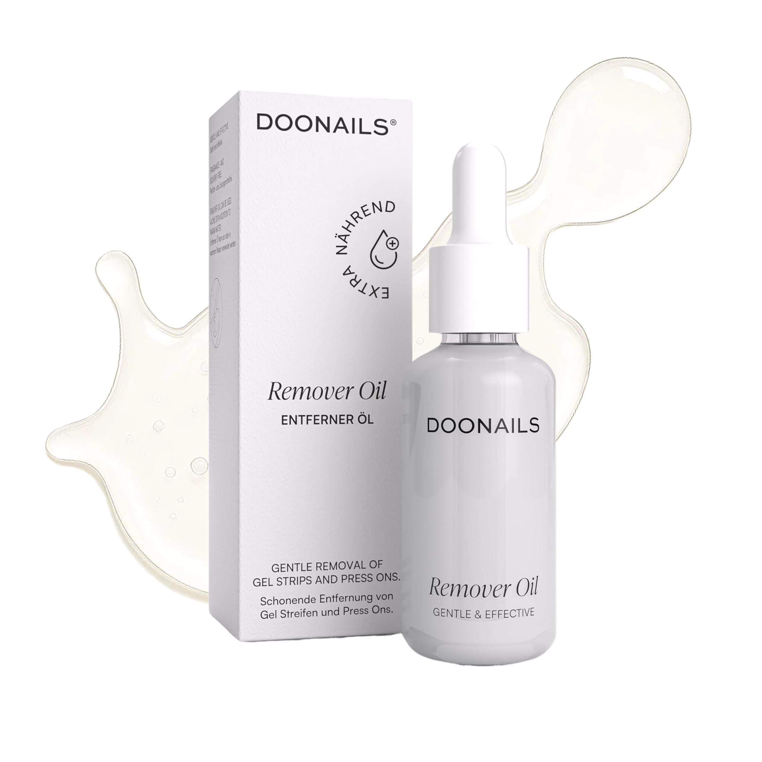 Doonails Olio per la rimozione delicata di Press Ons & Gel Nail Strips – Olio per unghie con ingredienti nutrienti – senza solventi, coloranti e profumi (30ml)