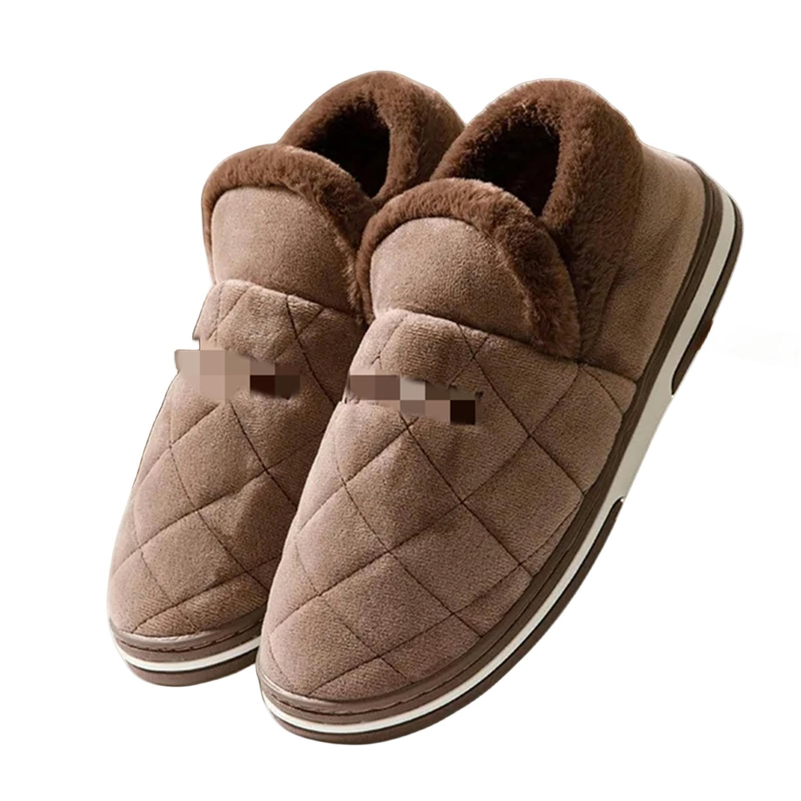 MdybF Chaussons Femme Hommes Automne Hiver Chaud Grande Taille Coton Pantoufles Maison Chambre À Coucher