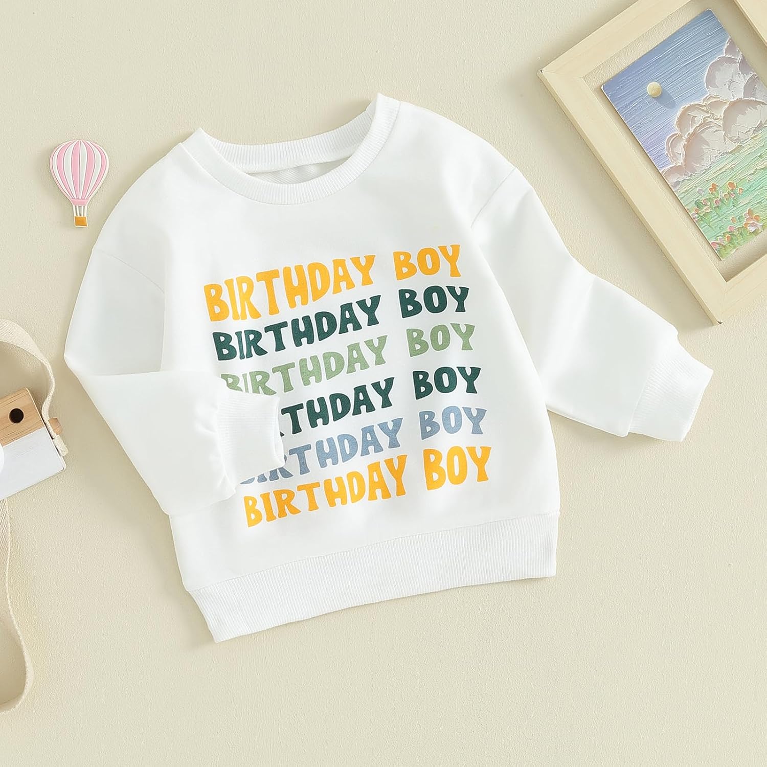 Kayotuas Birthday Shirts for Toddler Baby Boy Girl Birthday Outfit Birthday Boy White Shirt Fall Long Sleeve Crew Neck Tops for 2-3 Years - Image 4