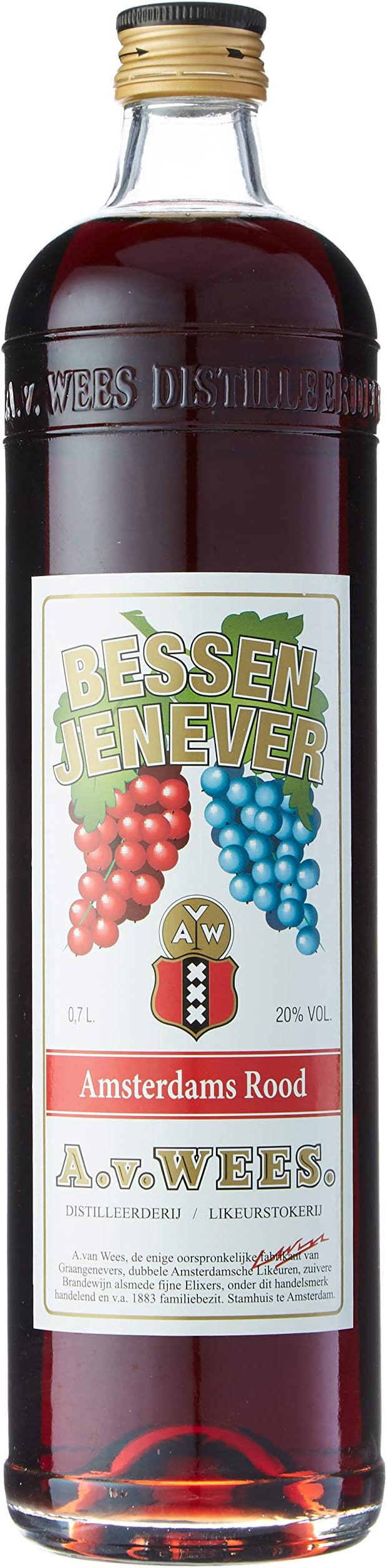 Van Wees Bessen Jenever Bay Gin, 70 cl