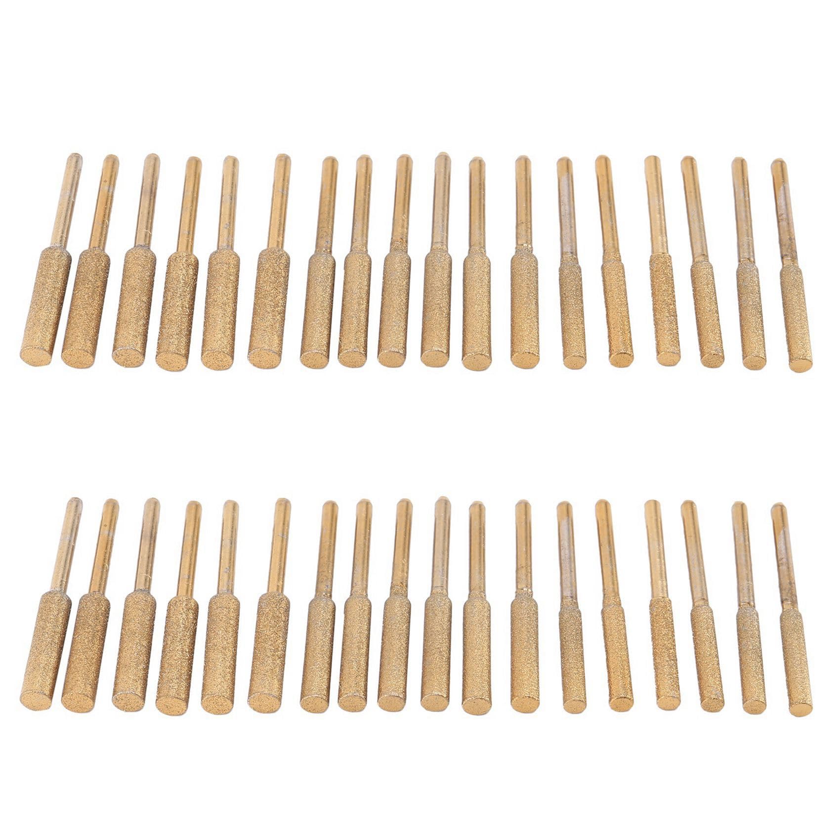 Jnchdghwa Gold 36Pcs High Hardness Chainsaw Sharpener- Titanium Plated Burr Stone File, Sharpening Wheels Chainsaw File