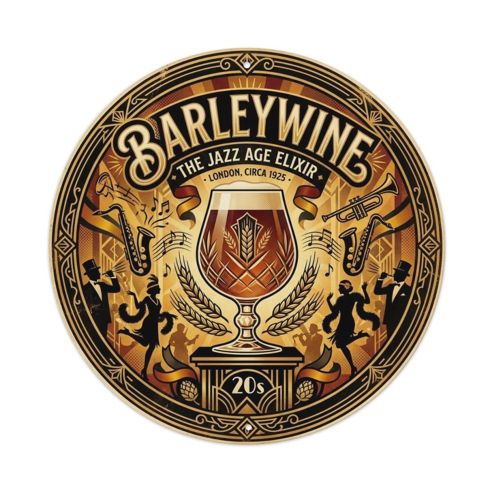 Barleywine Ale Brewery Culture Strong Brew Traditional Metal Tin Sign