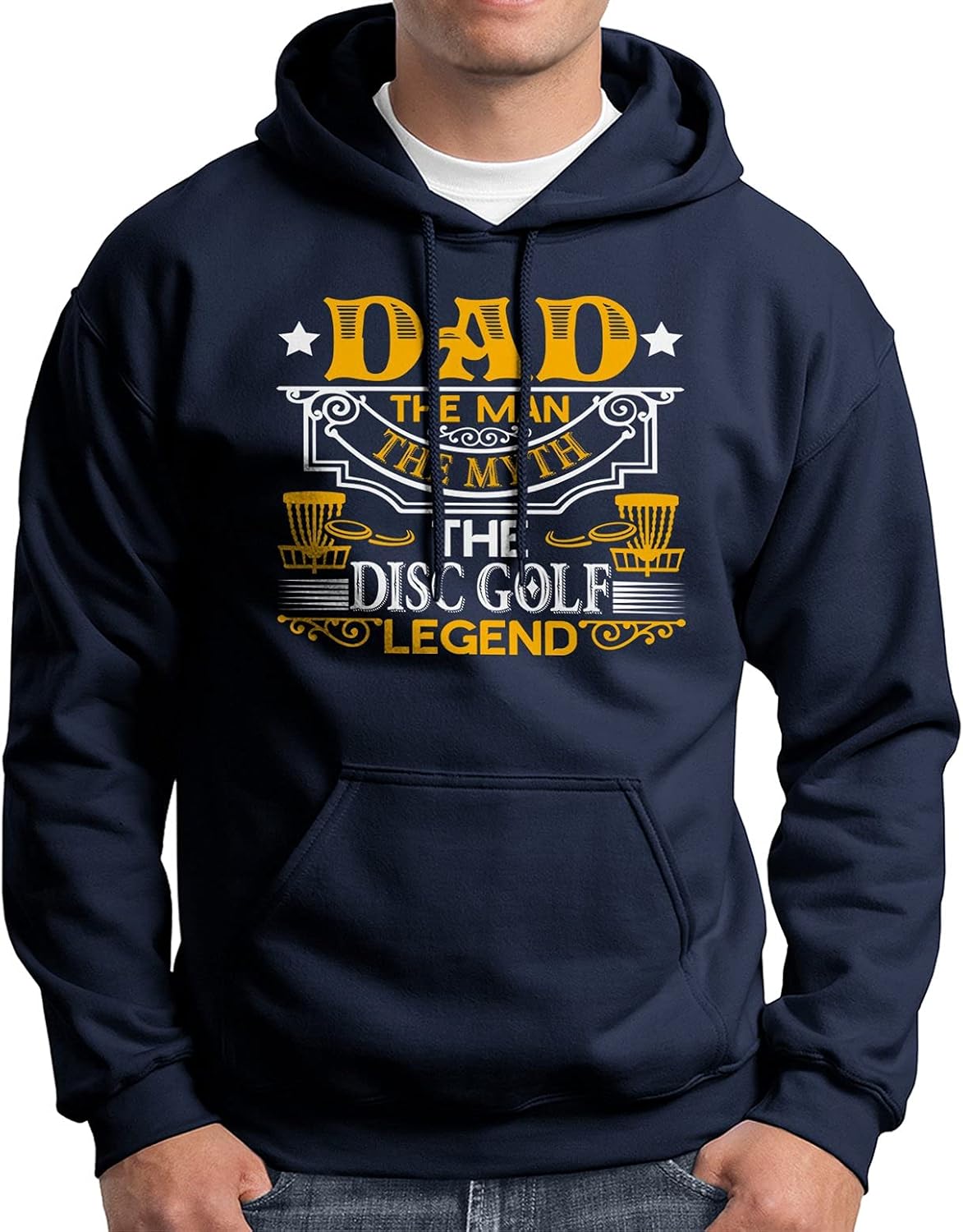 Dad The Man The Myth The Disc Golf Legend Sweatshirt Outerwear, Disc Golf Hoodies