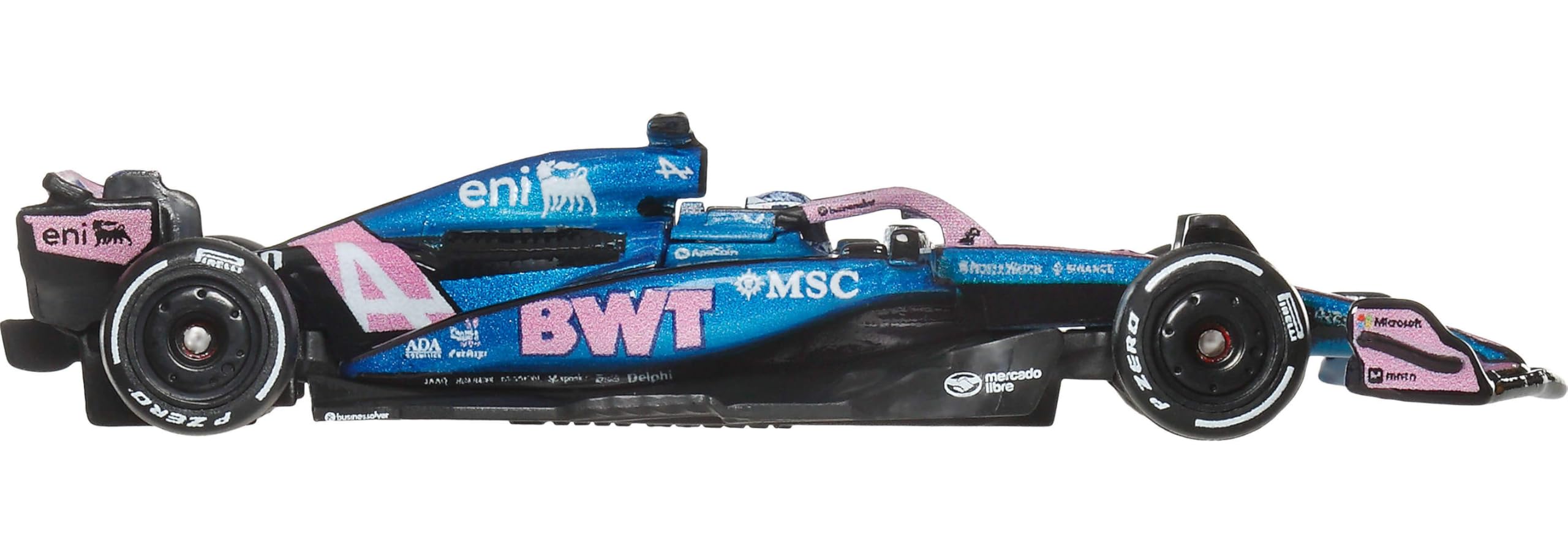 Hot Wheels Véhicules Formule 1 BWT Alpine – Pierre Gasly #10 en métal moulé à l’échelle 1/64 à Collectionner avec pneus Real Riders, carrosserie et châssis en métal, JKD82 - 3