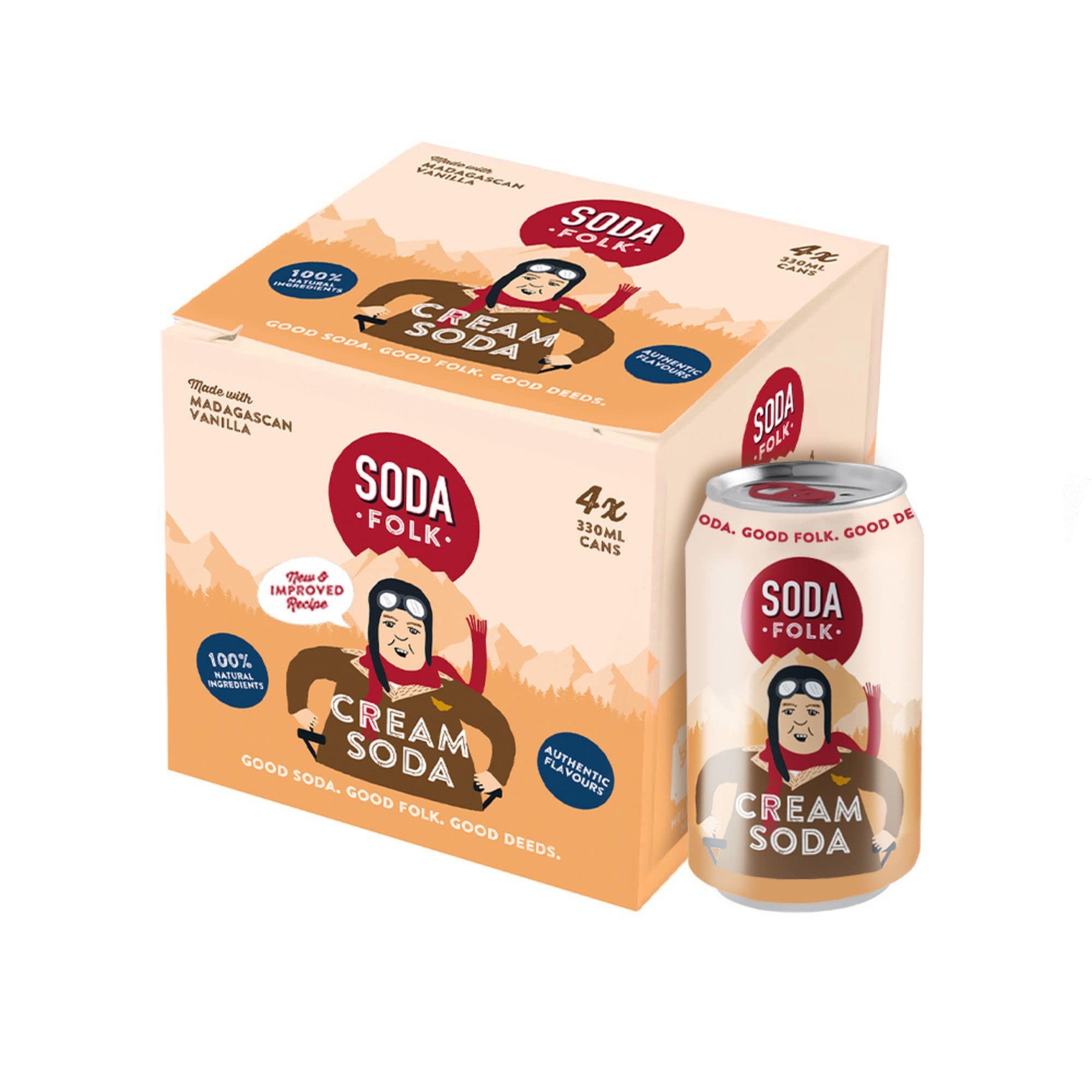 Buy Soda Folk Cream Soda, American Style Fizzy Drinks, Vanilla