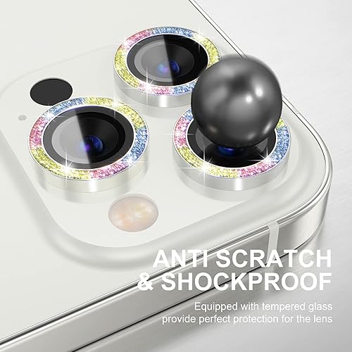 Miniatura 205 de Choiche Protector de lente de cámara compatible con iPhone 14 Pro/iPhone 14 Pro Max, protector de pantalla de vidrio templado 9H, accesorios