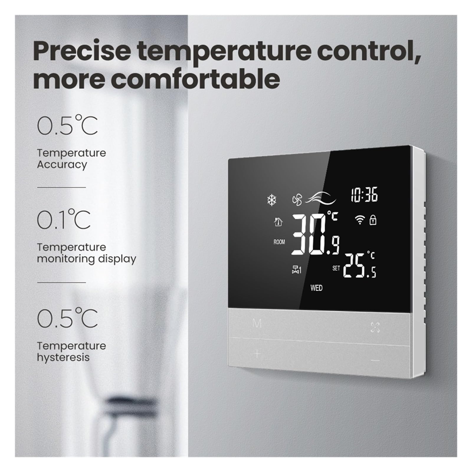 Inteligentny termostat WiFi Regulator temperatury Wody Elektryczne ogrzewanie podłogowe Sterowanie klimatyzatorem Praca Precyzja łatwość Konfiguracji(WiFi-4P)