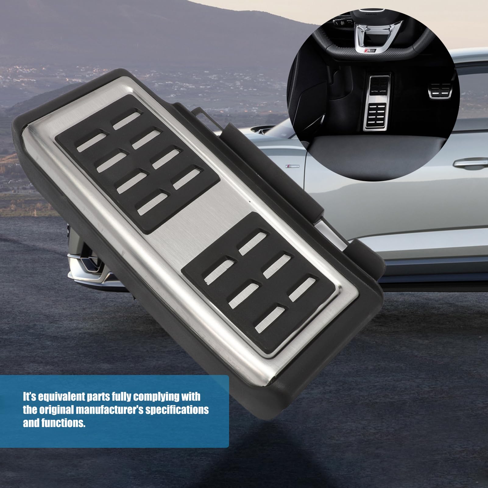 Tappi Pedale Frizione Set Pedale Freno per Golf 7 A3 8V S3 RS3 Sportback Leon 5F Octavia 5E TT Q3 5Q1864551 Acciaio Inossidabile