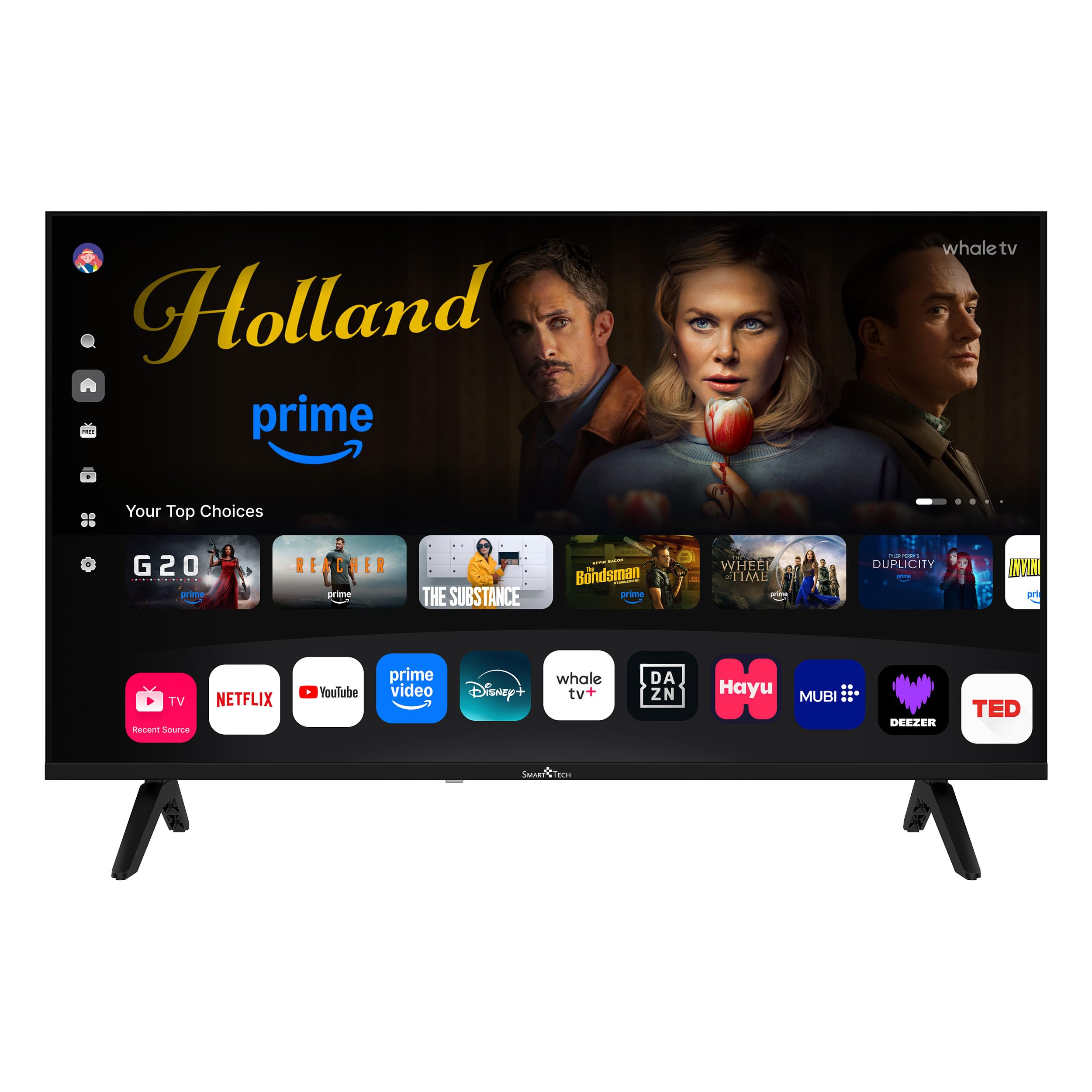 Smart Tech 40FH01K 40" FHD LED Smart TV Netflix YouTube Disney +