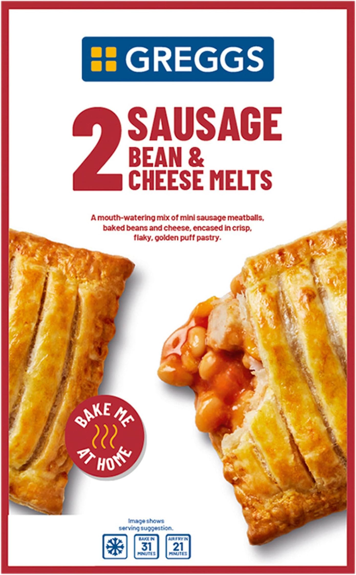 Greggs 2pk Sausage & Bean Melt