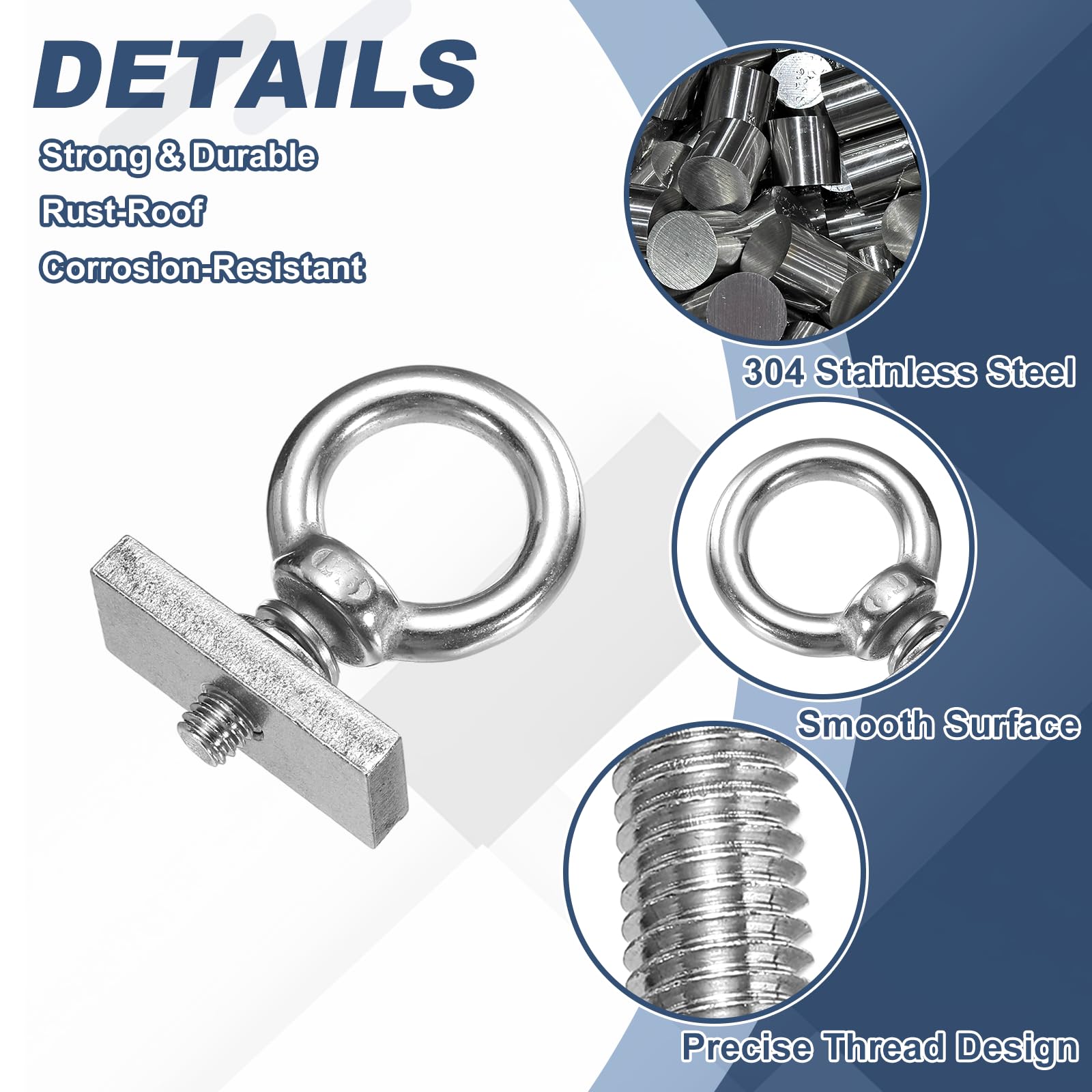 PATIKIL M6 x 16mm Eye Bolt Set - Image 3
