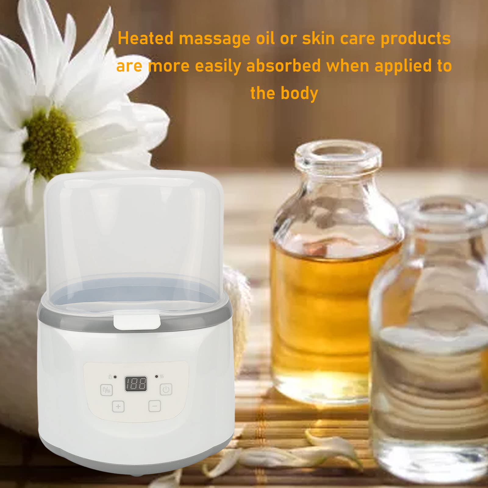 Scaldaolio Massaggio 4 in 1, Riscaldatore per Lozione per la Casa per il Riscaldamento dei Massaggi della SPA del Salone, Riscaldatore per Lozione per la Crema per il Corpo, (Spina UE 220V)