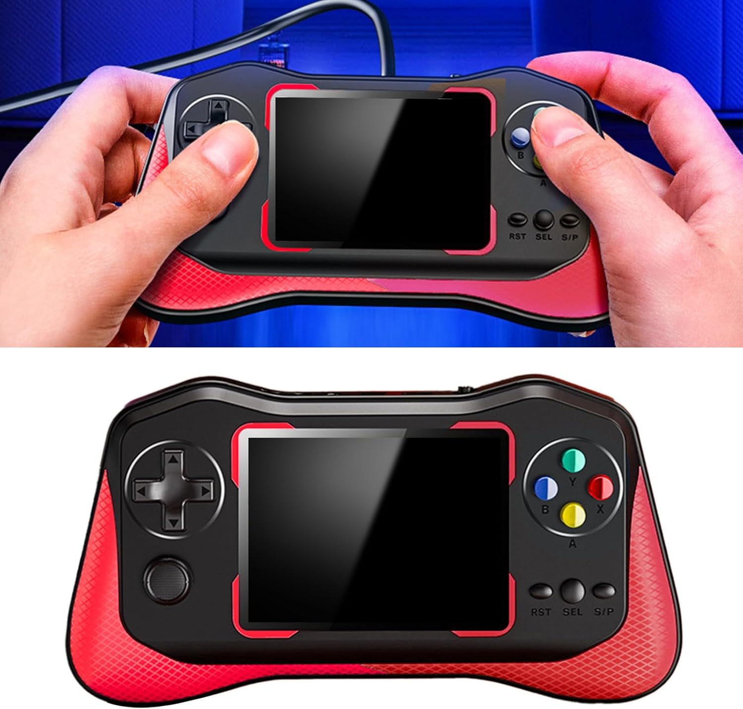 Retro Handheld Game Console Electronic Toy,Handheld Game Console with Built in 500 Games 3.5in HD Screen Retro Adults Gift Mini Electronic Toy (B)